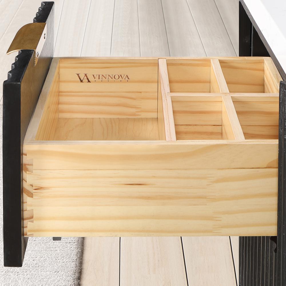 Free-standing Single Bathroom Vanity with Composite top in Lightning White. Picture 11
