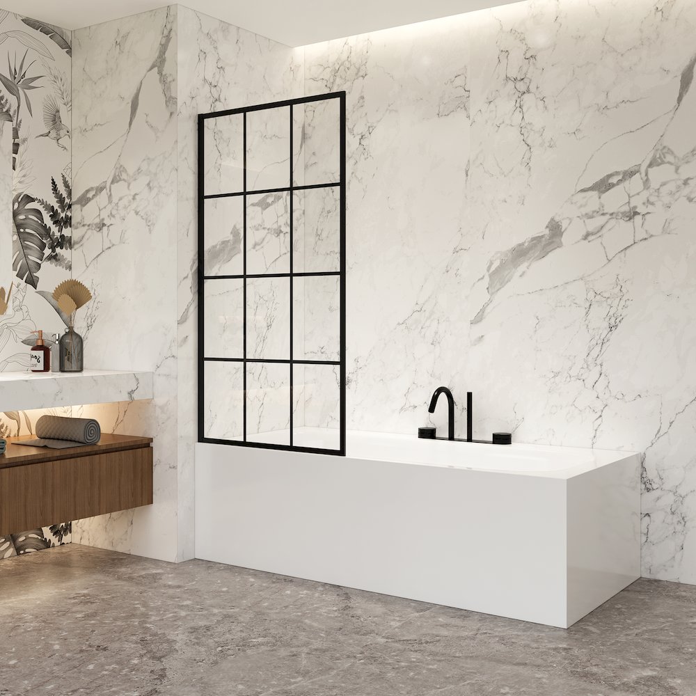 Bathtub Screen Frameless Glass Shower Door Tempered Glass Shower Panel. Picture 6