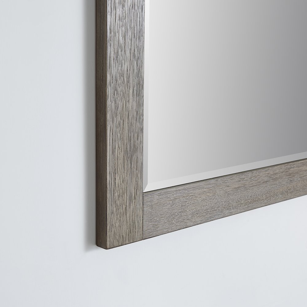 Cortes 48" Rectangular Bathroom Vanity Barndoor Wall Mount Mirror in Grey. Picture 5
