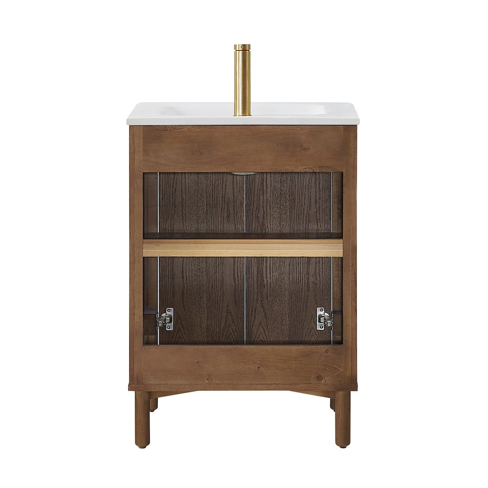 Mumbai 24" Free-standing Single Bath Vanity in Aged Dark Brown Oak. Picture 10