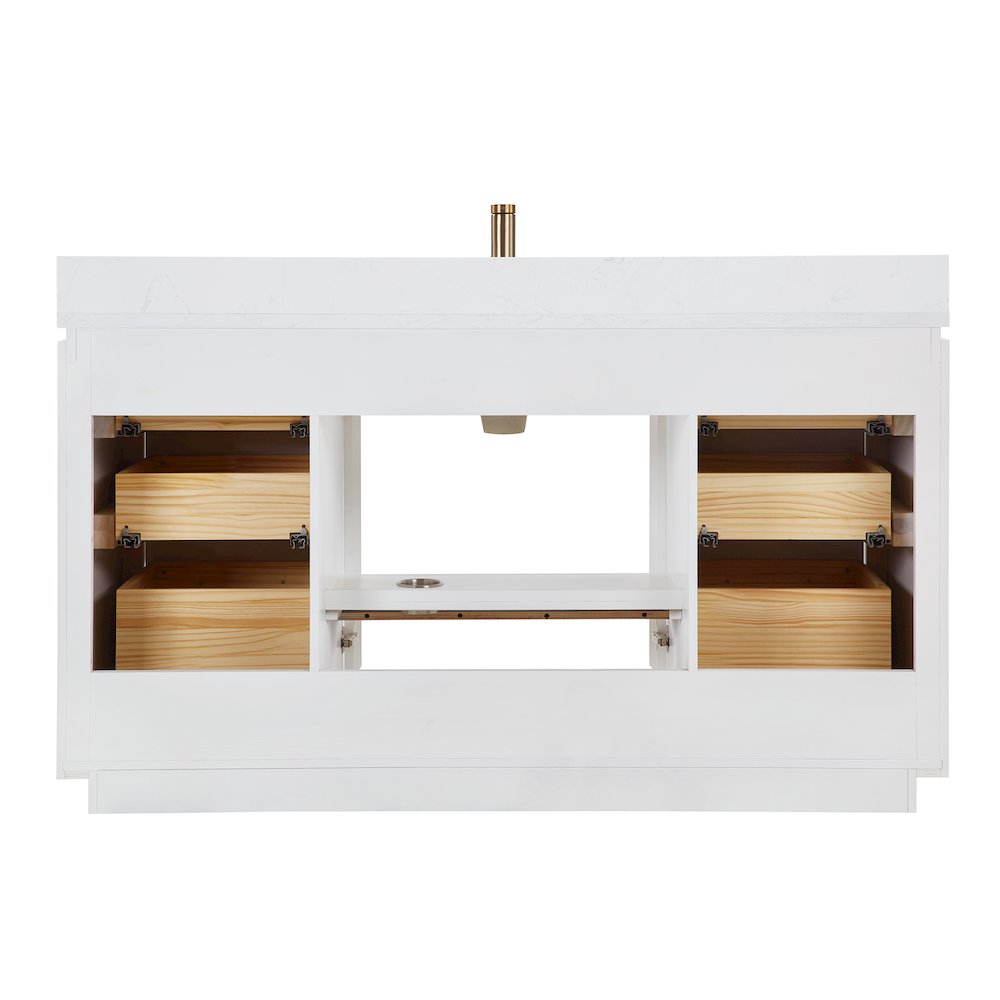San 60" Free-standing Single Bath Vanity in White. Picture 17