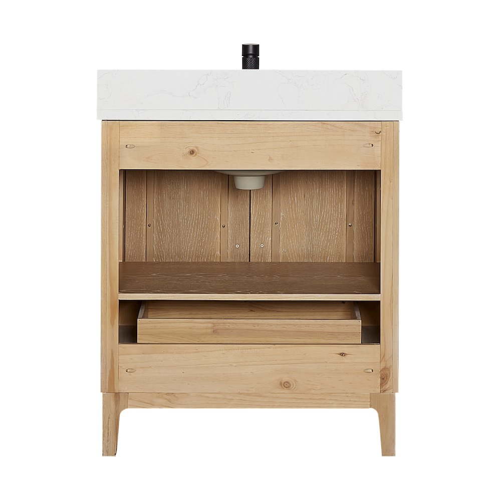 Gara 30" Free-standing Single Bath Vanity in Washed Ash Grey. Picture 14