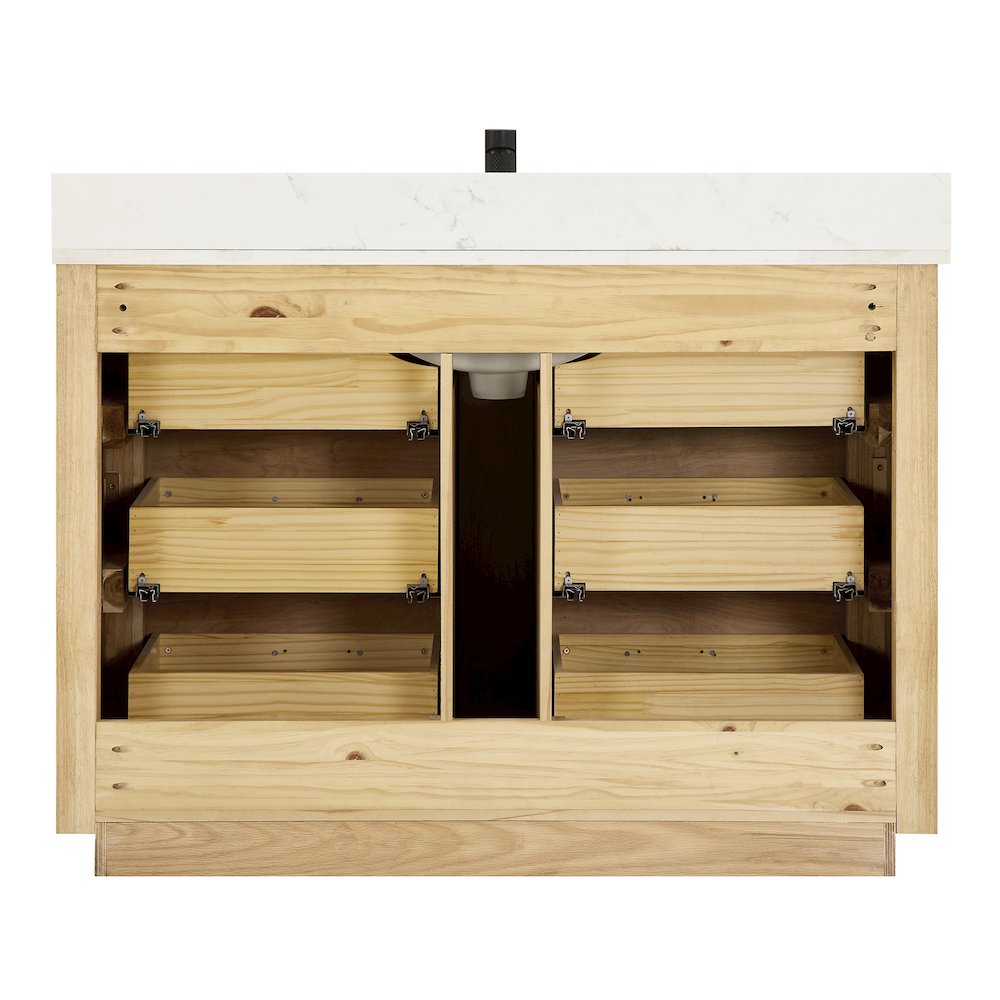 Porto 48" Free-standing Single Bath Vanity in Aged Natural Oak. Picture 12
