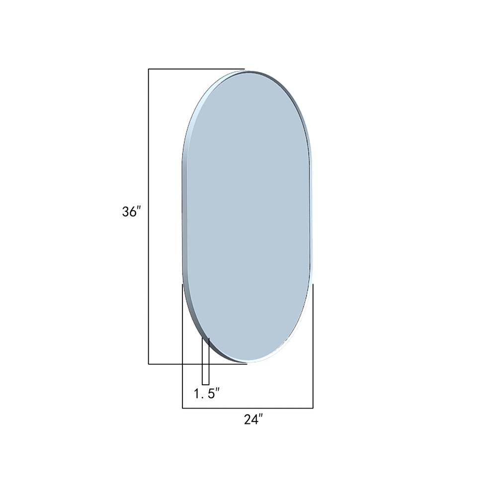 24'' Oval LED Lighted Accent Bathroom/Vanity Wall Mirror. Picture 11