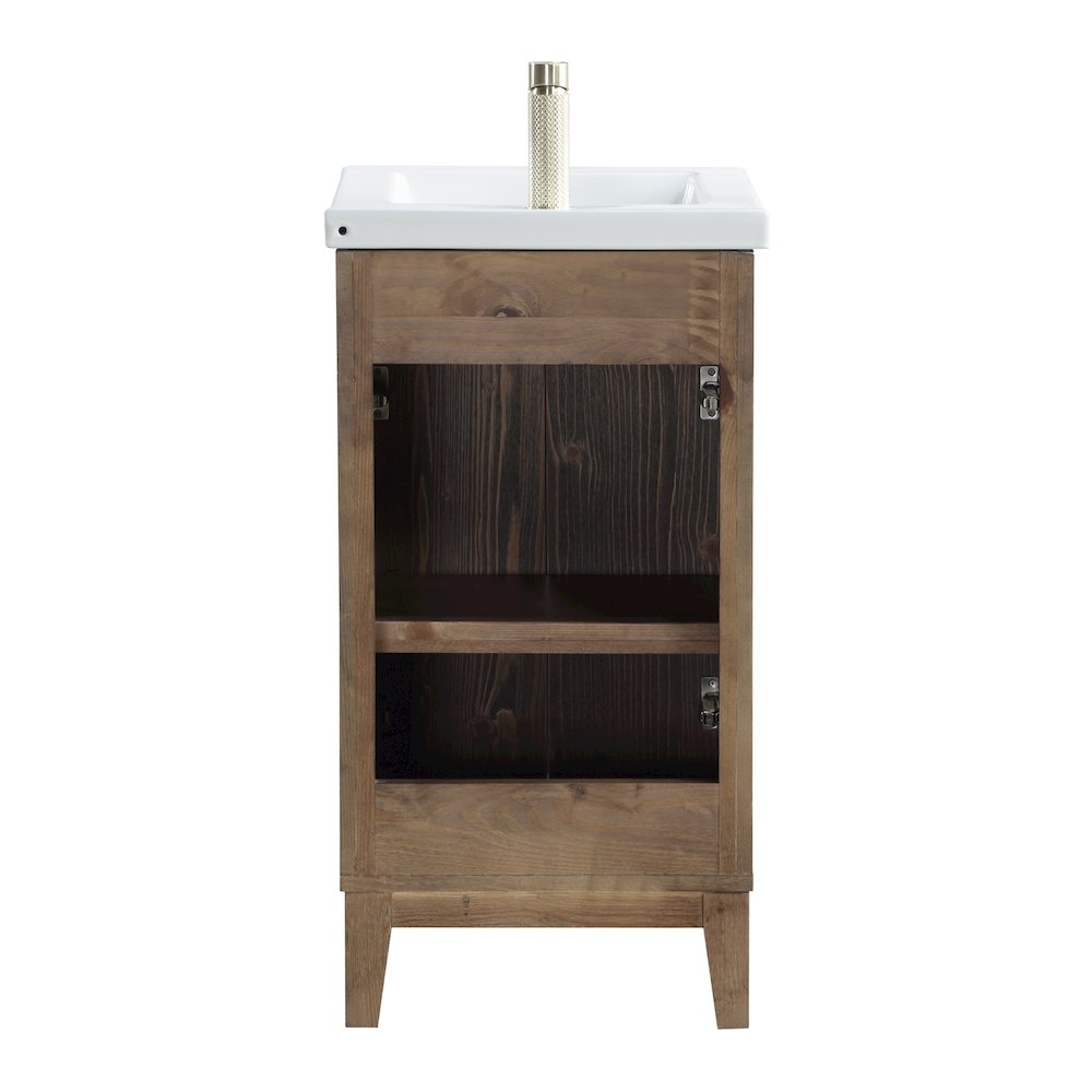 Palos 18" Free-standing Single Bath Vanity in Spruce Aged Brown. Picture 12