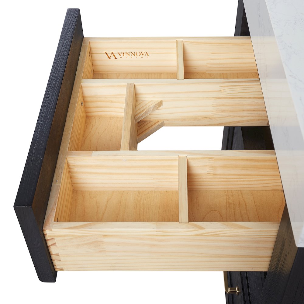 León 36in. Free-standing Single Bathroom Vanity in Fir Wood Black. Picture 10
