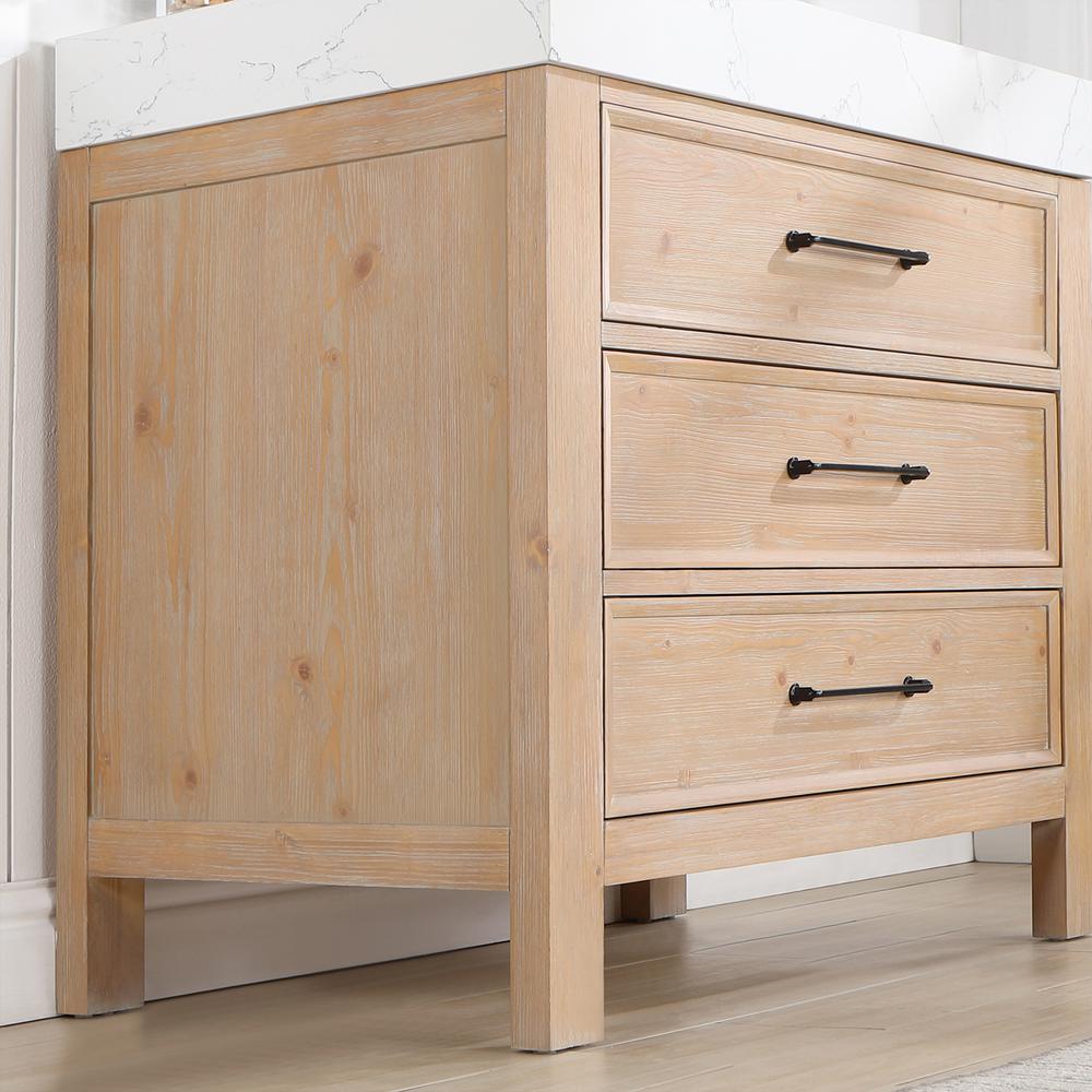 Free-standing Single Bathroom Vanity with Composite top and Mirror. Picture 13