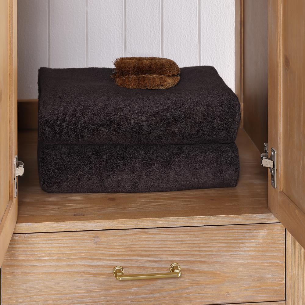 Single Sink Bath Vanity in Fir Wood Brown with Drop-In White Ceramic Basin. Picture 12