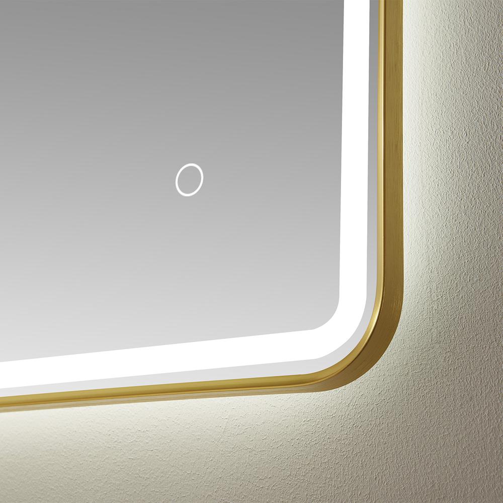 48'' Rectangle LED Lighted Accent Bathroom/Vanity Wall Mirror. Picture 8