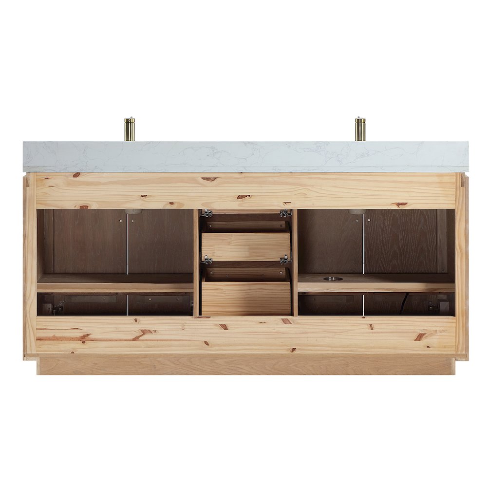 San 72" Free-standing Double Bath Vanity in Washed Ash Grey. Picture 15