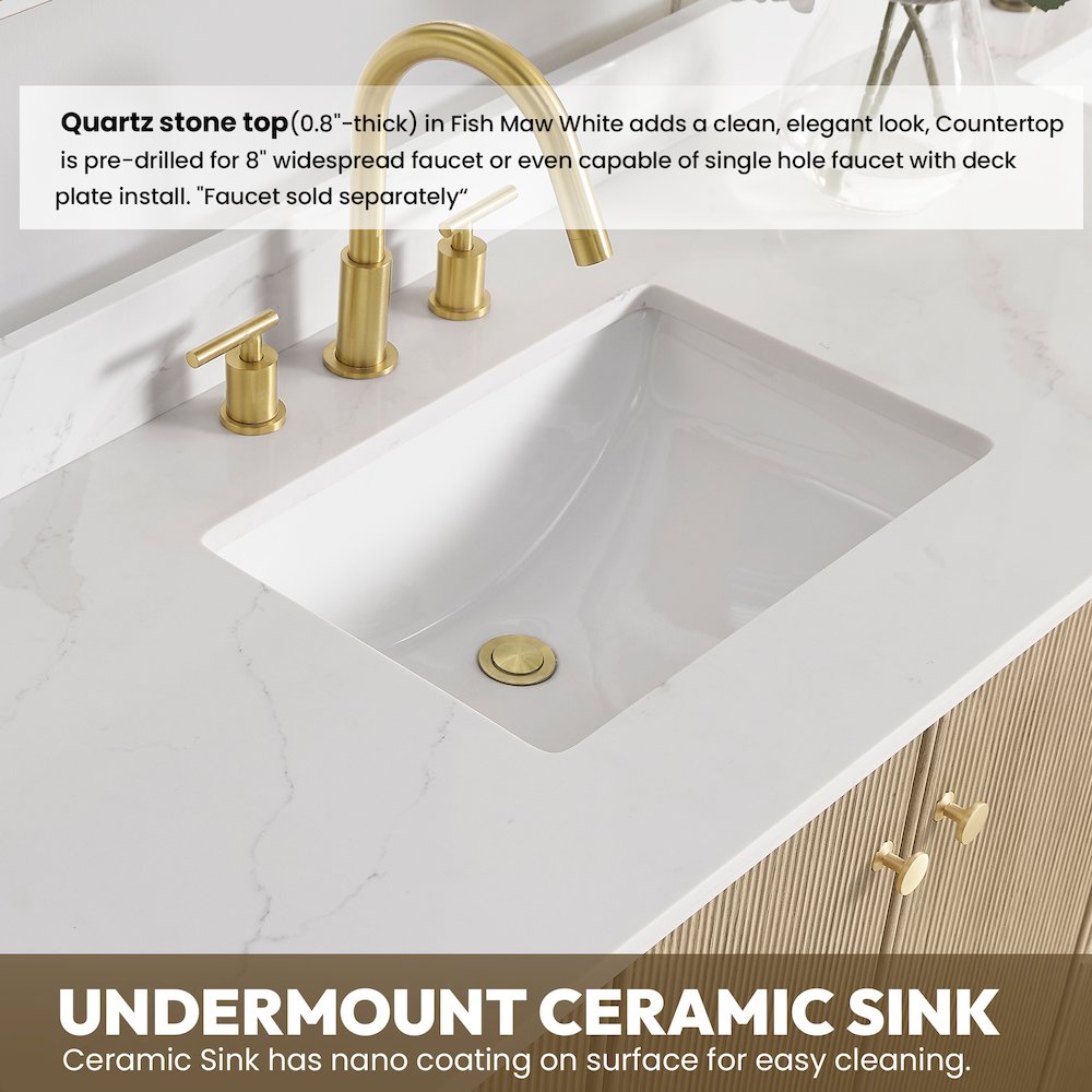 Oza 60" Free-standing Single Bath Vanity in Aged Natural Oak. Picture 6