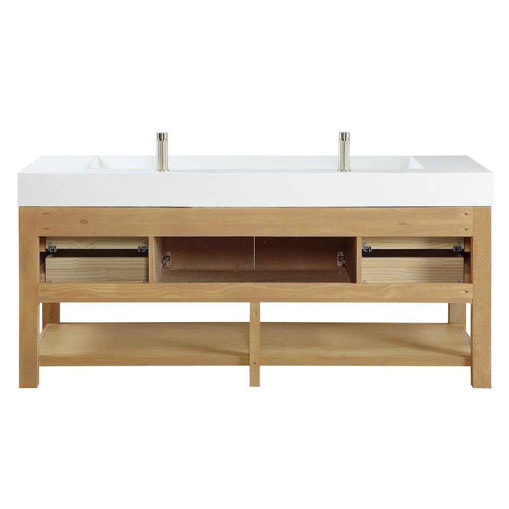 Vera 72" Free-standing Single Bath Vanity in Washed Ash Grey. Picture 17