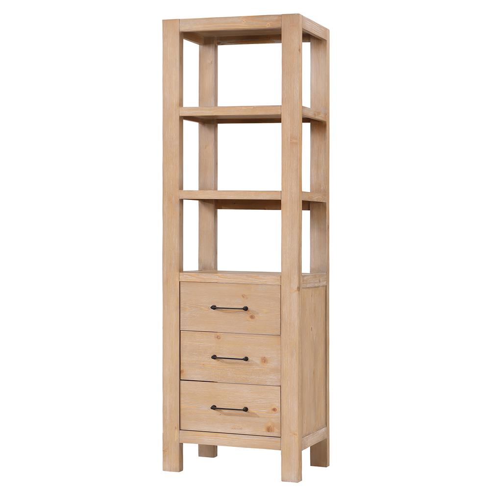León 22in. Brown Storage Cabinet for Bathroom, Kitchen and Living Room. Picture 1