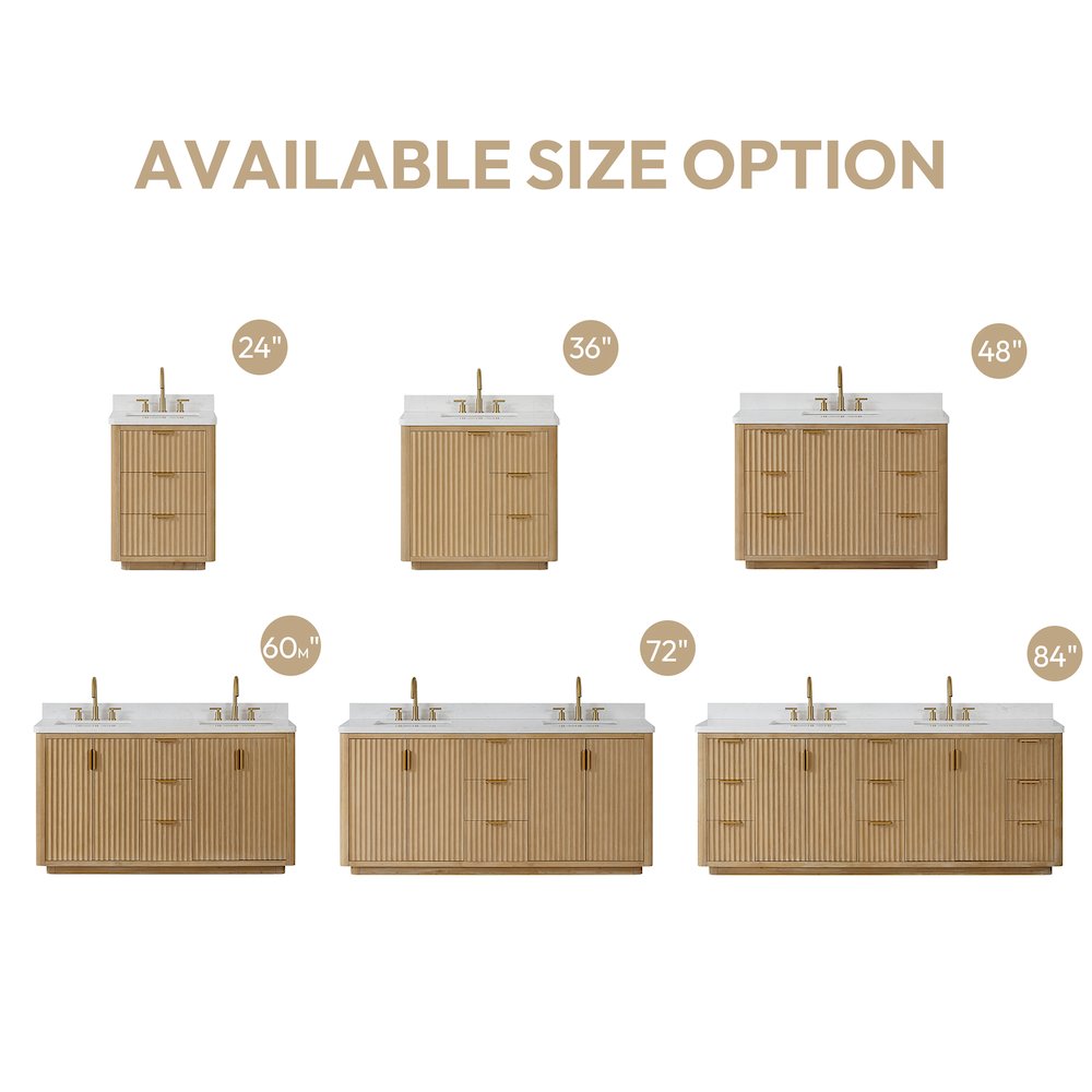 Cádiz 84in. Free-standing Double Bathroom Vanity in Washed Ash Grey. Picture 19