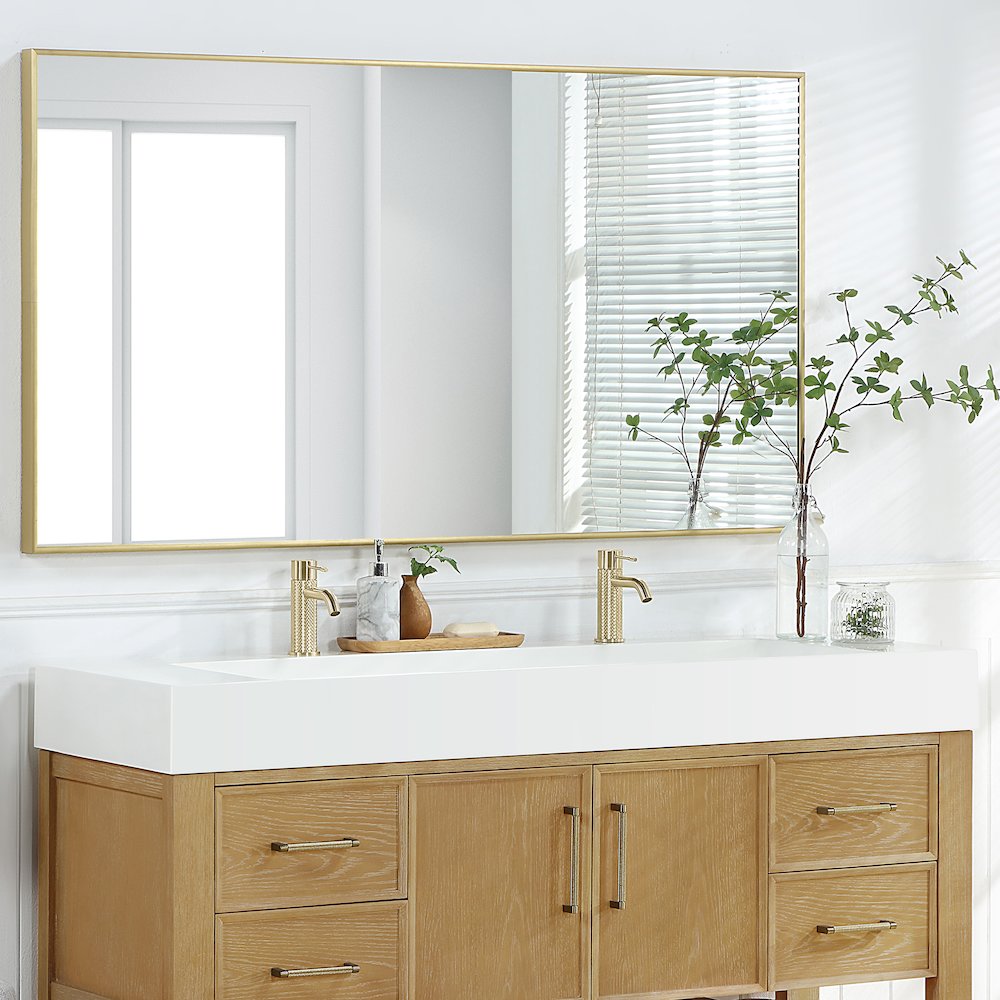 Rectangular White Finish Composite Granite Stone Console Bathroom Vanity Sink. Picture 4