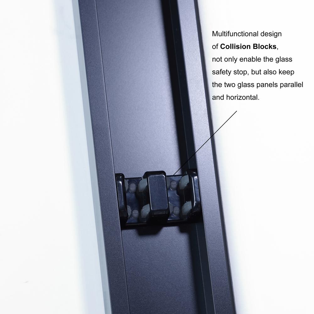 Brescia 60" W x 58" H Double Sliding Framed Tub Door in Matte Black. Picture 9