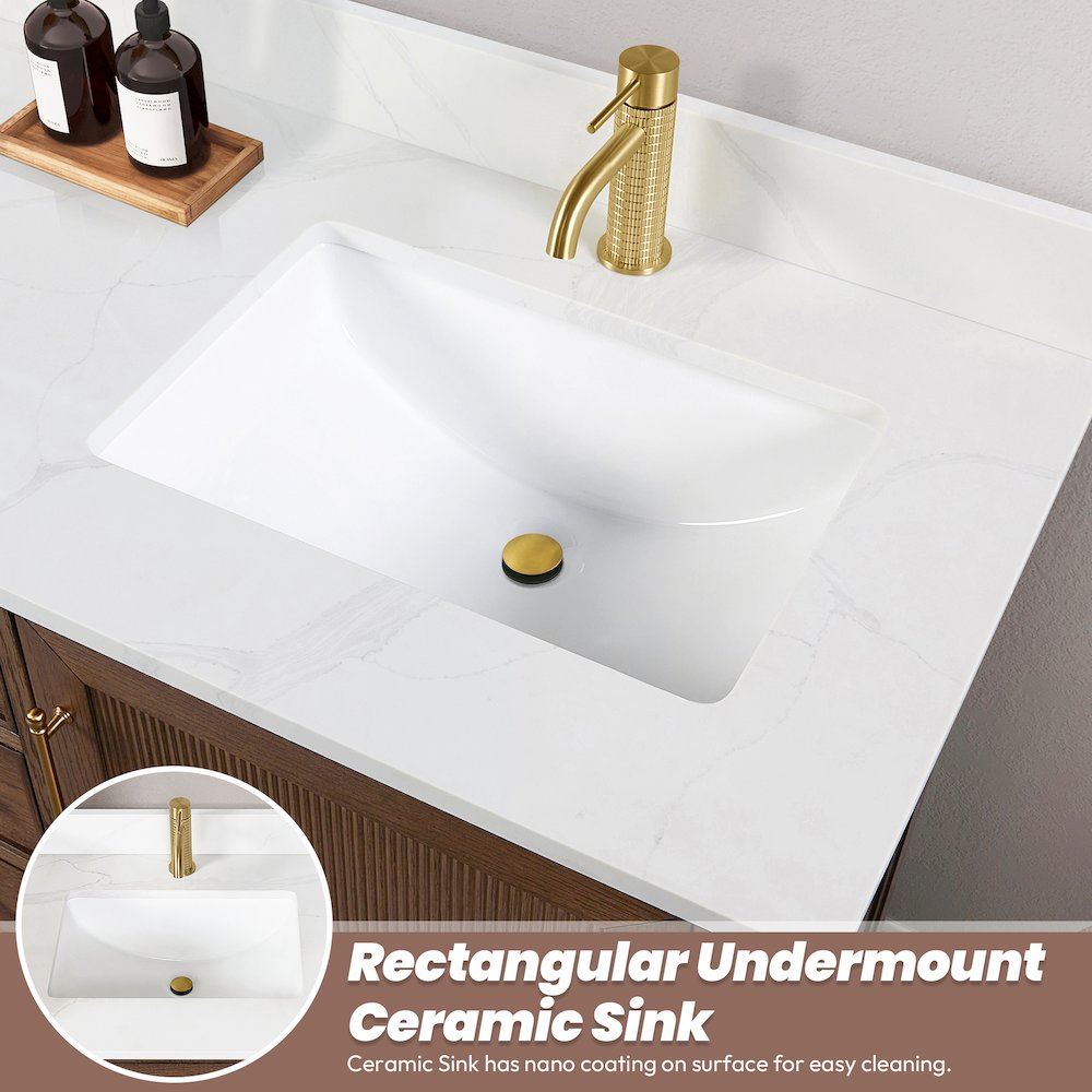 Tokyo 72" Freestanding Double Bath Vanity in Aged Dark Brown Oak. Picture 7