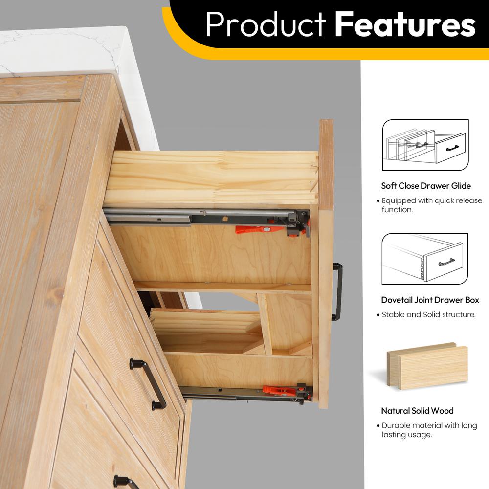 Free-standing Single Bathroom Vanity with Composite top and Mirror. Picture 6