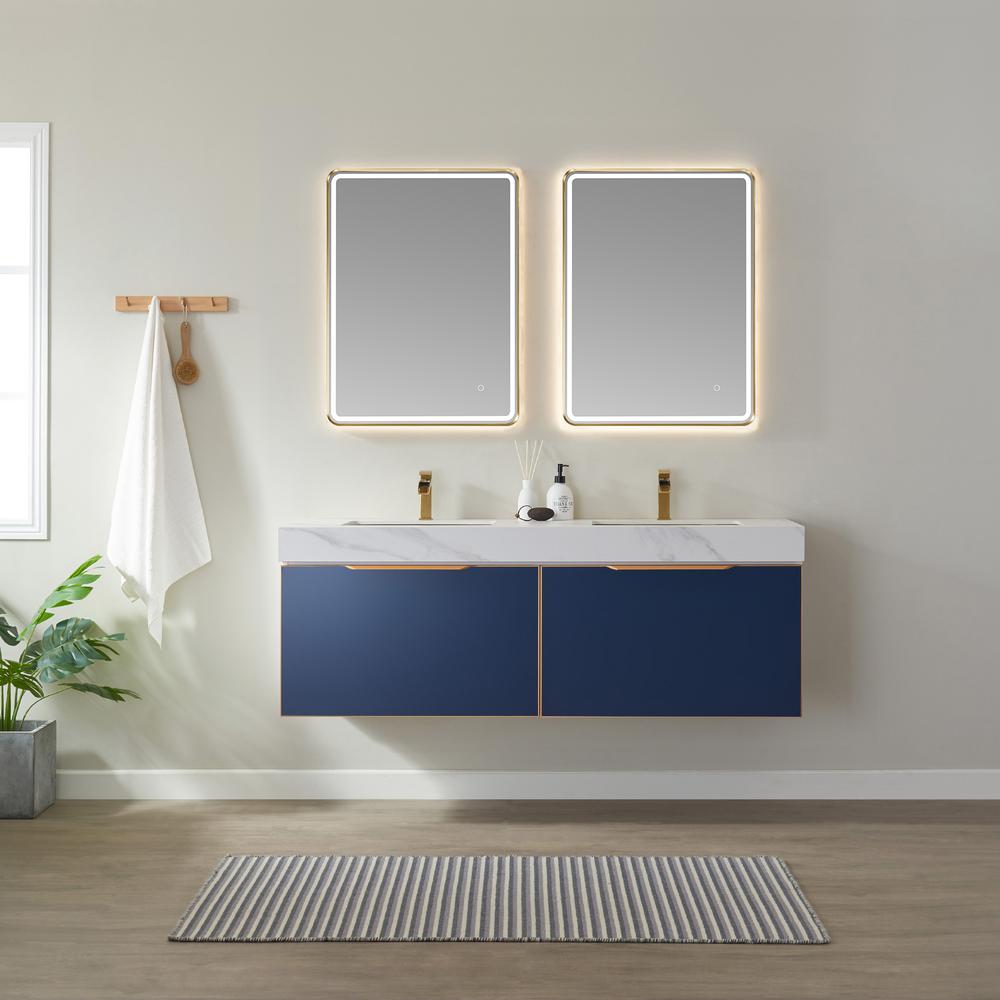 24'' Rectangle LED Lighted Accent Bathroom/Vanity Wall Mirror. Picture 6