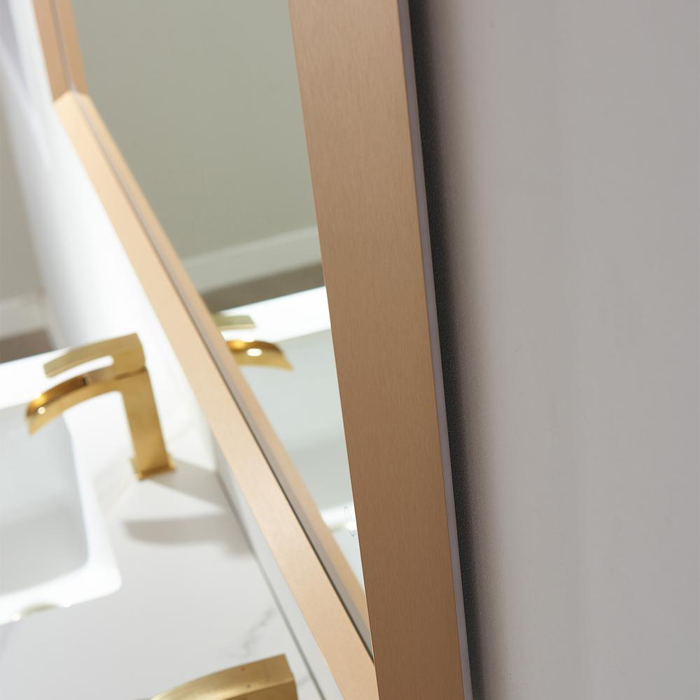 48'' Rectangle LED Lighted Accent Bathroom/Vanity Wall Mirror. Picture 6