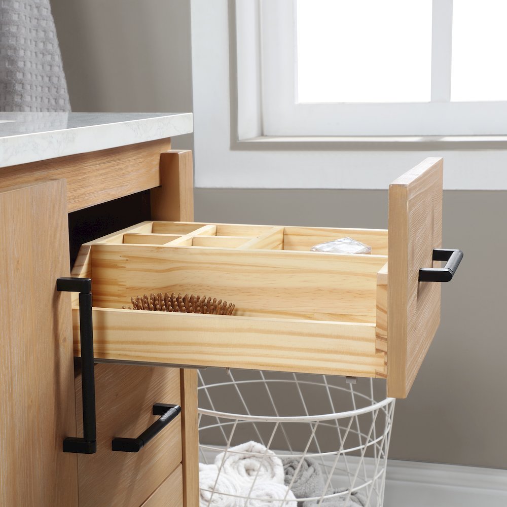 San 36" Free-standing Single Bath Vanity in Fir Wood Brown. Picture 10