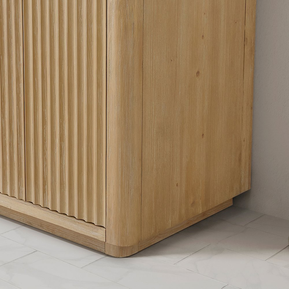 Cádiz 84in. Free-standing Double Bathroom Vanity in Washed Ash Grey. Picture 13