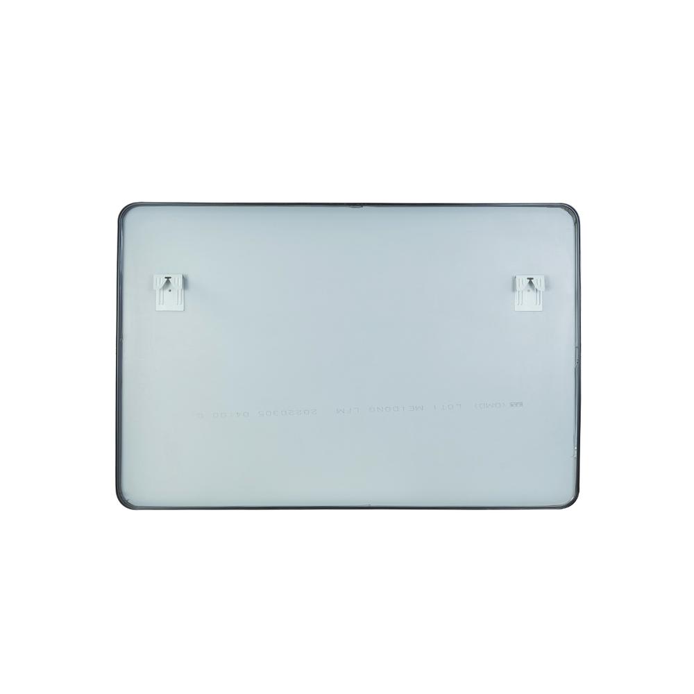 Mutriku 48 in. W x 32 in. H Rectangle Metal Wall Mirror in Brushed Black. Picture 2