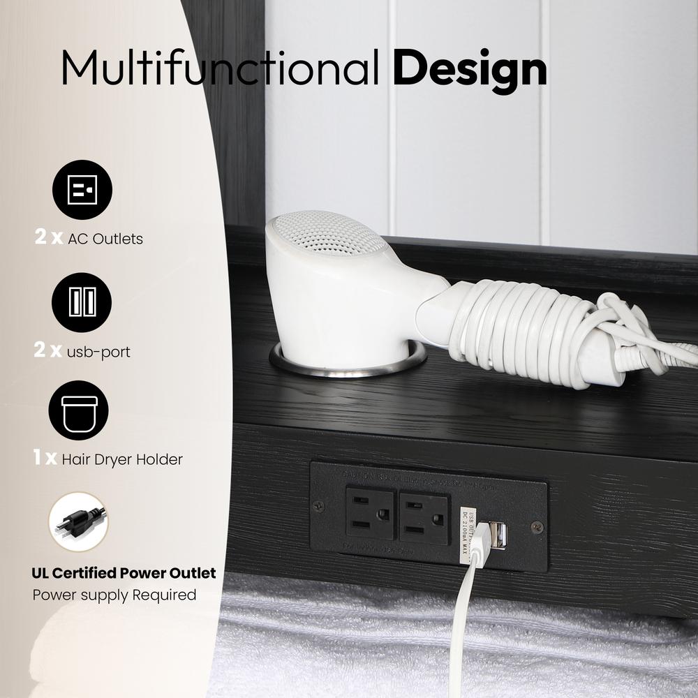 Free-standing Single Bathroom Vanity with Composite top in Lightning White. Picture 12
