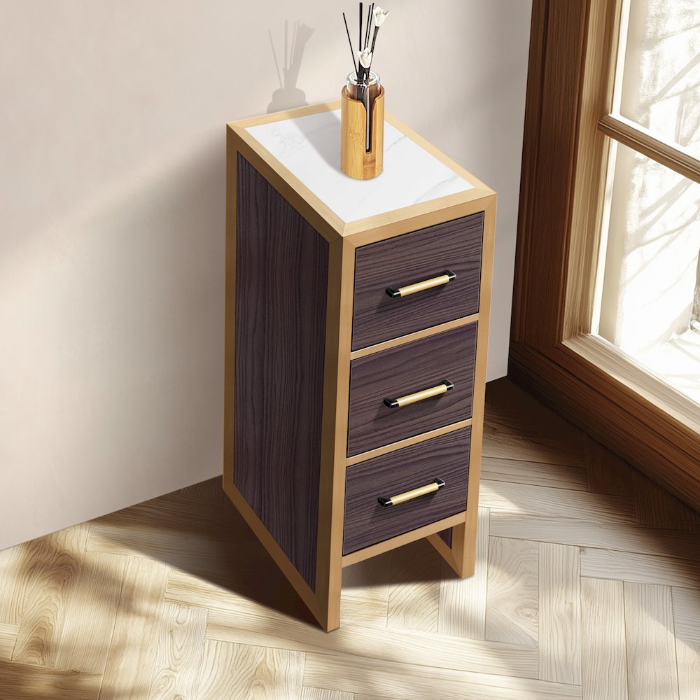 Toledo 12in. Dark Walnut Storage Cabinet. Picture 4