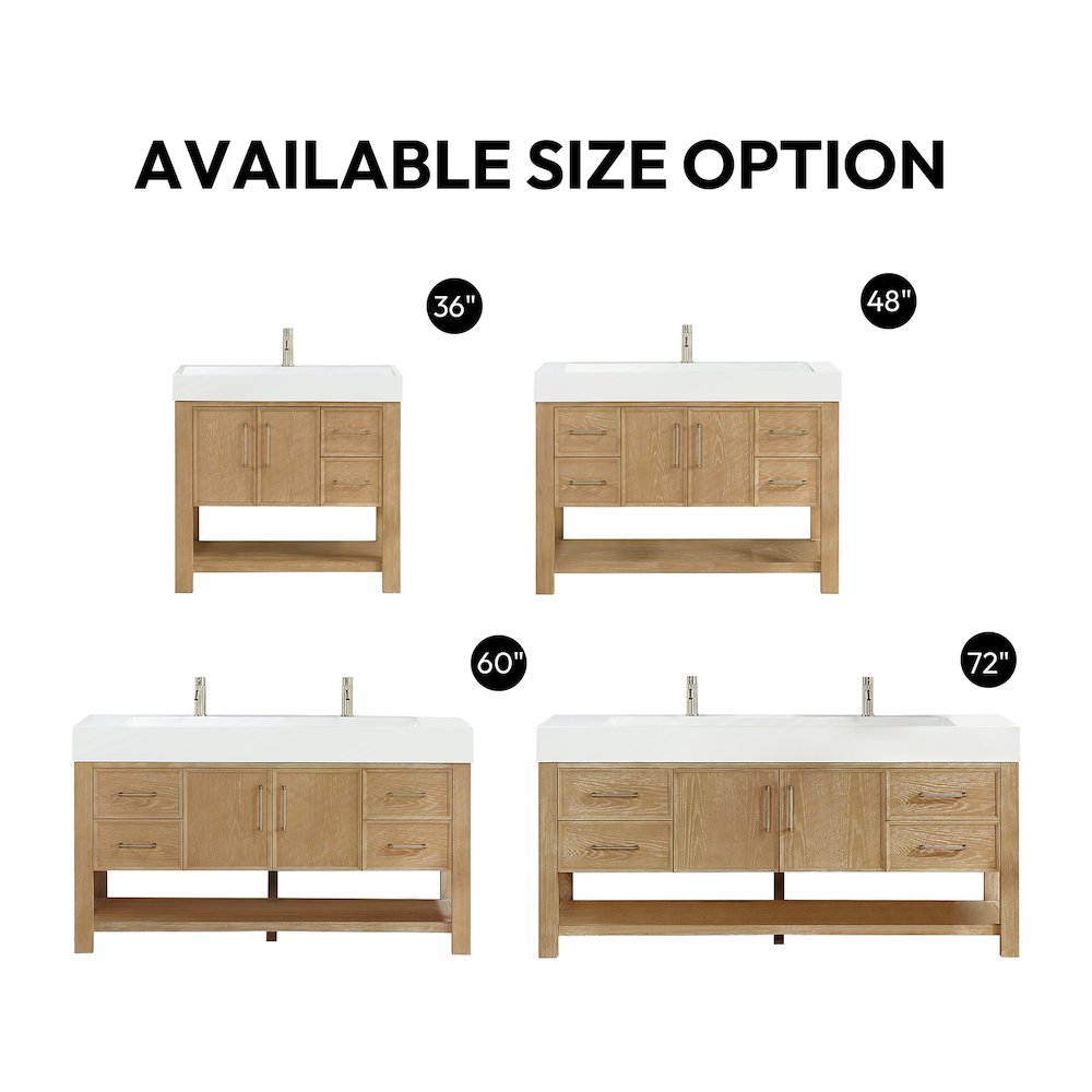 Vera 36" Free-standing Single Bath Vanity in Washed Ash Grey. Picture 20