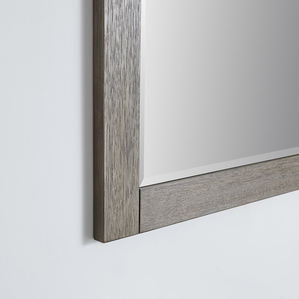Cortes 60" Rectangular Bathroom Vanity Barndoor Wall Mount Mirror in Grey. Picture 5
