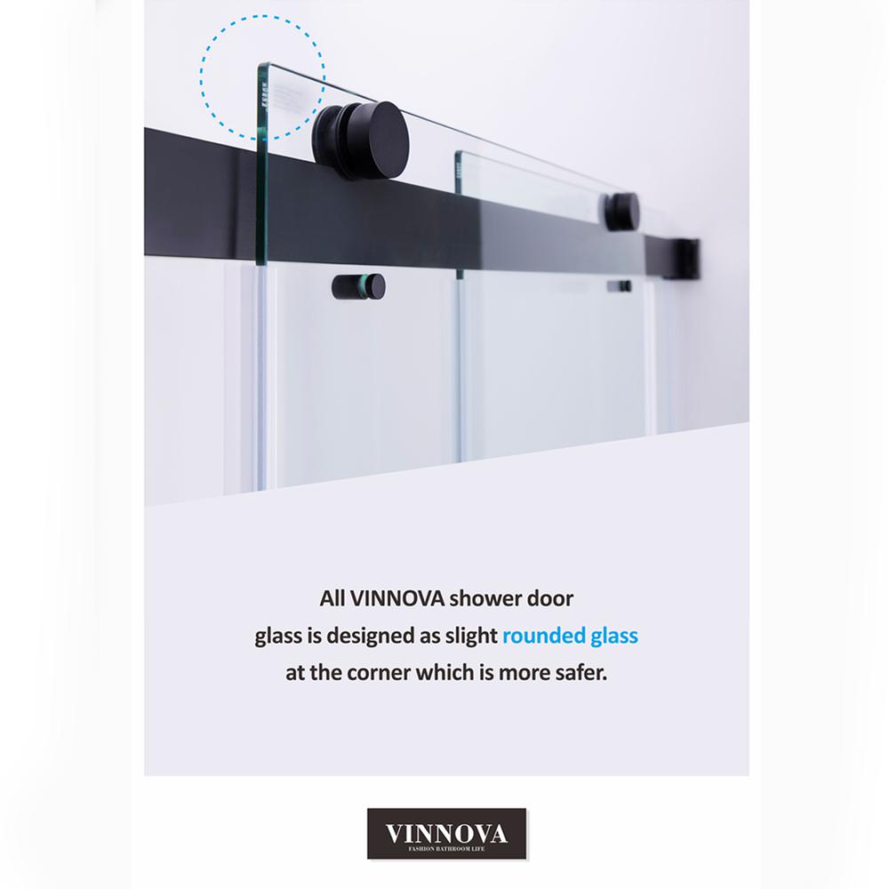 Spezia 64" W x 76" H Double Sliding Frameless Shower Door in Polished Chrome. Picture 13