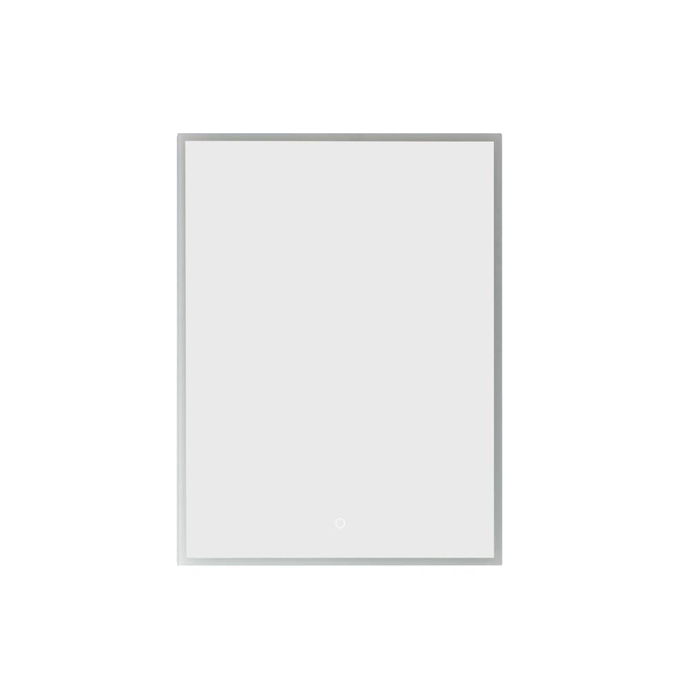 24" Rectangle Frameless Lighted Medicine Cabinet Wall Mounted Mirror. Picture 1
