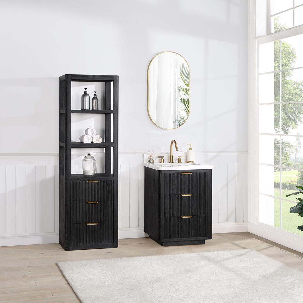 Free-standing Single Bathroom Vanity with Composite top and Mirror. Picture 4