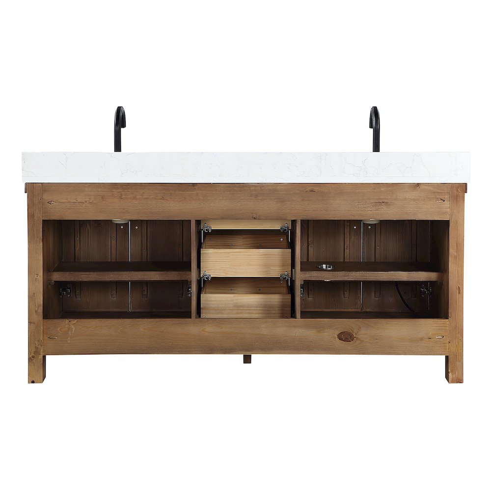 Javier 72" Free-standing Double Bath Vanity in Spruce Antique Gray. Picture 16