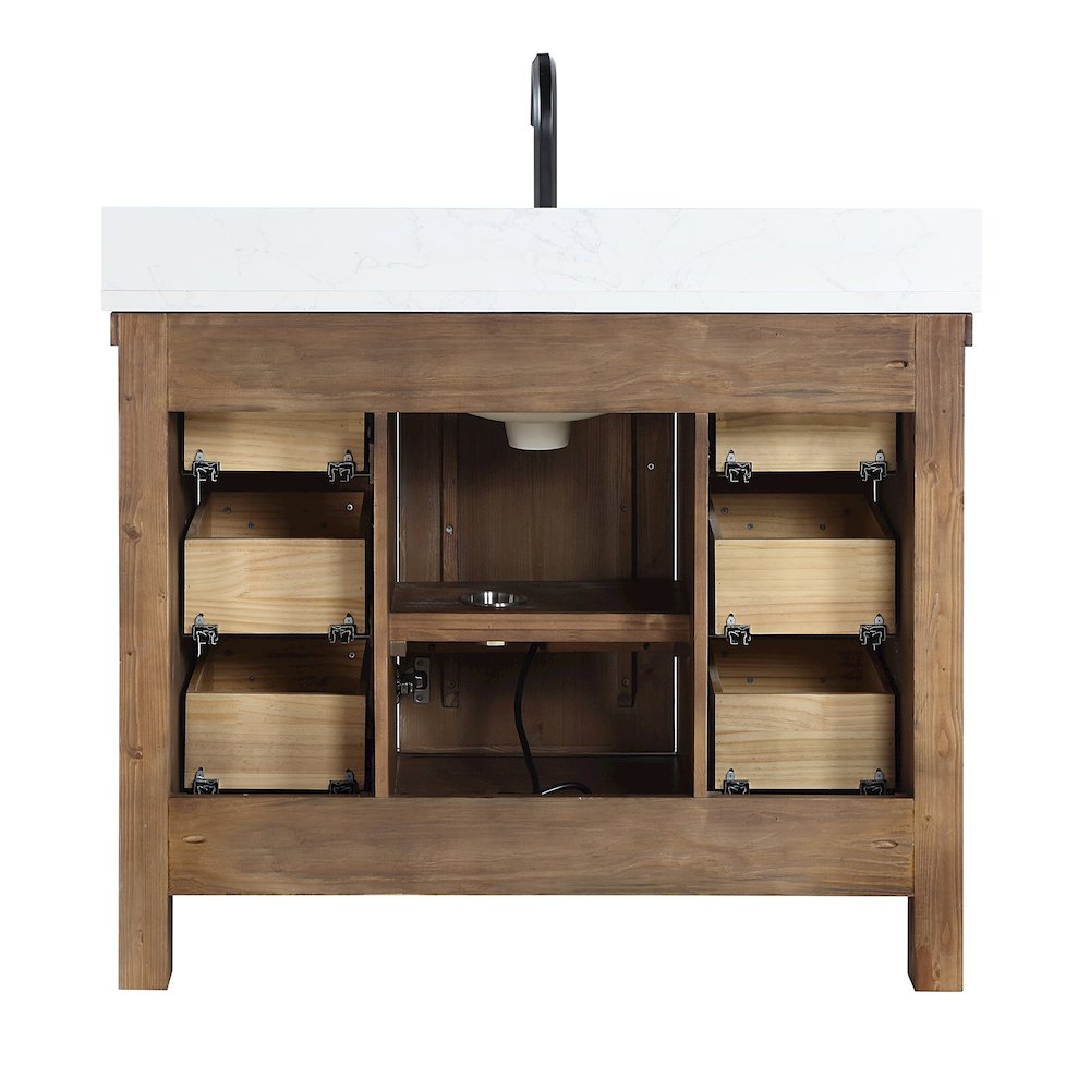 Javier 42" Free-standing Single Bath Vanity in Spruce Antique Gray. Picture 14