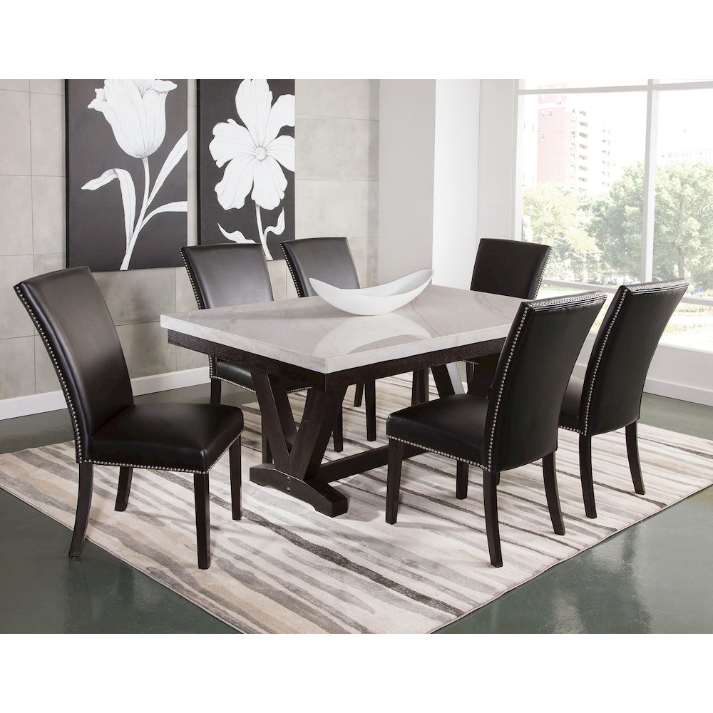 Finley Black PU Side Chair, Set of 2. Picture 2