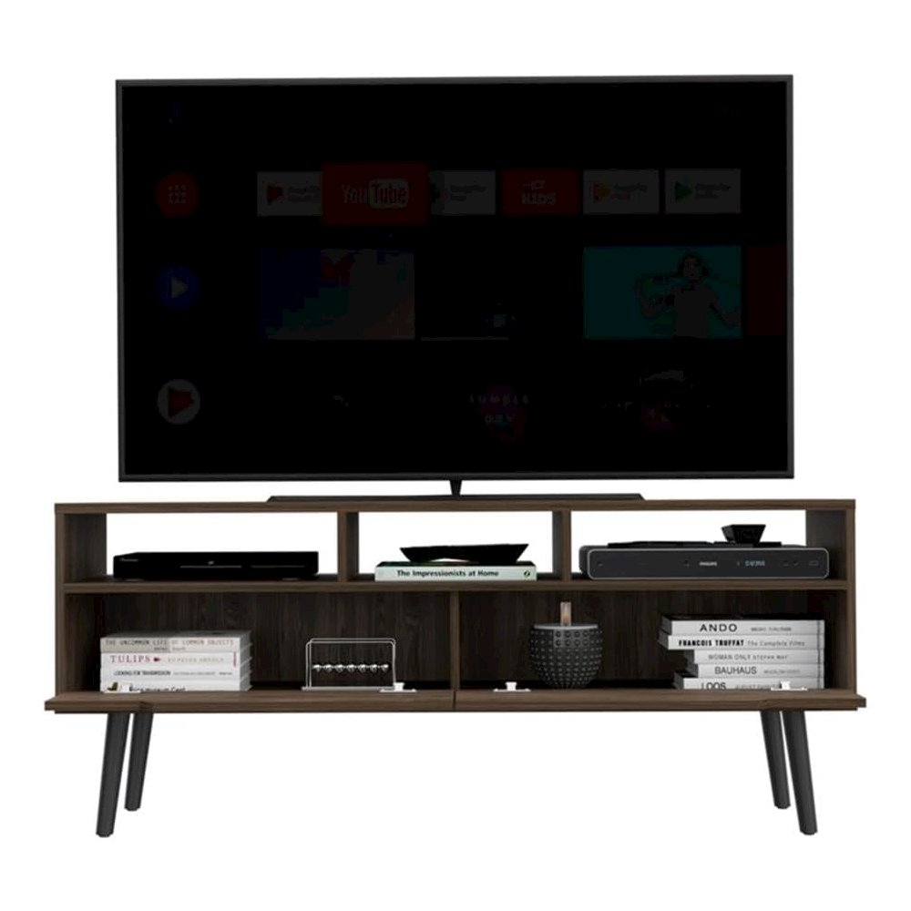 Oslo Tv Stand Dark Walnut MDF. Picture 4