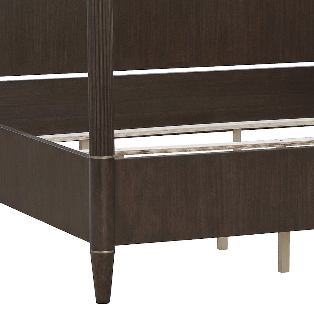 Asher Park King Poster Bed, Piano Brown Finish. Picture 6