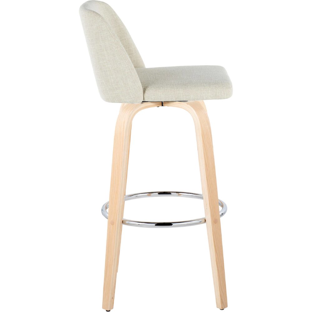 Brown Toriano 30" Fixed-Height Barstool - Set of 2. Picture 2