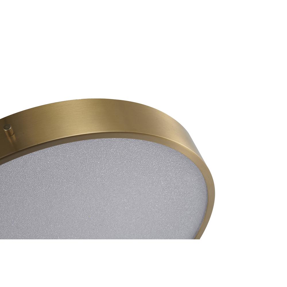 LED Flush Mount Brass Metal & Acrylic. Picture 3