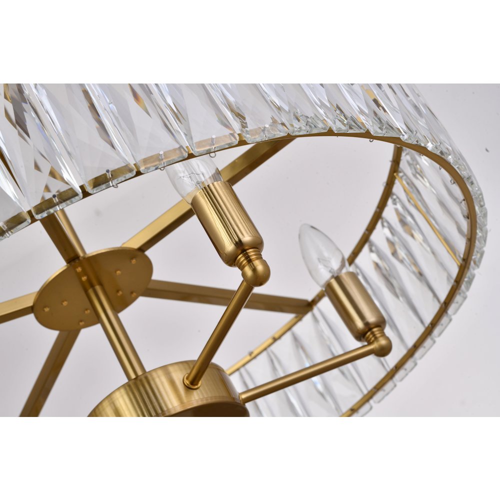 5-Light Gold Chandelier With Clear Crystals. Picture 4