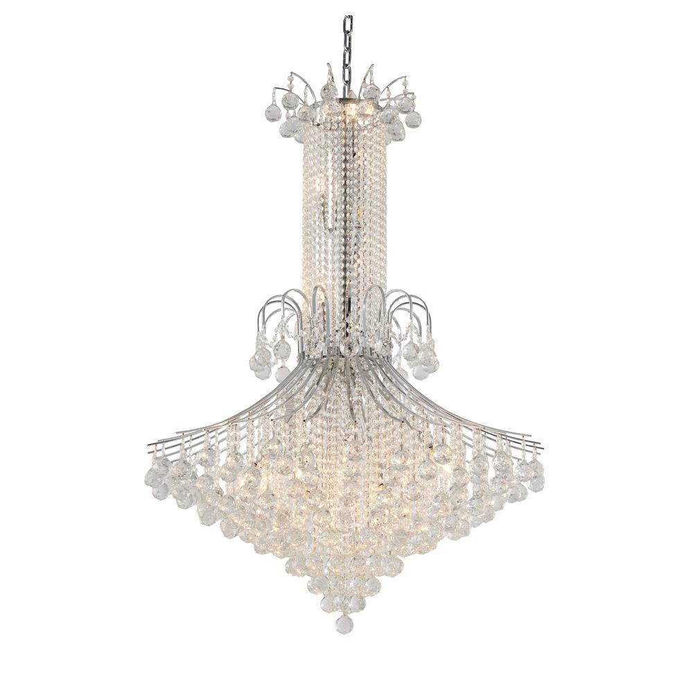 Chandelier Chrome Metal & Crystal. Picture 1