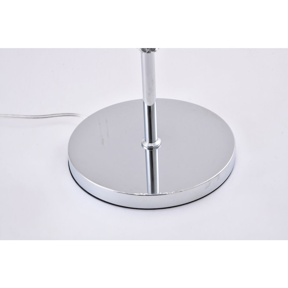 3-Light Chrome Table Lamp With Clear Crystals. Picture 3
