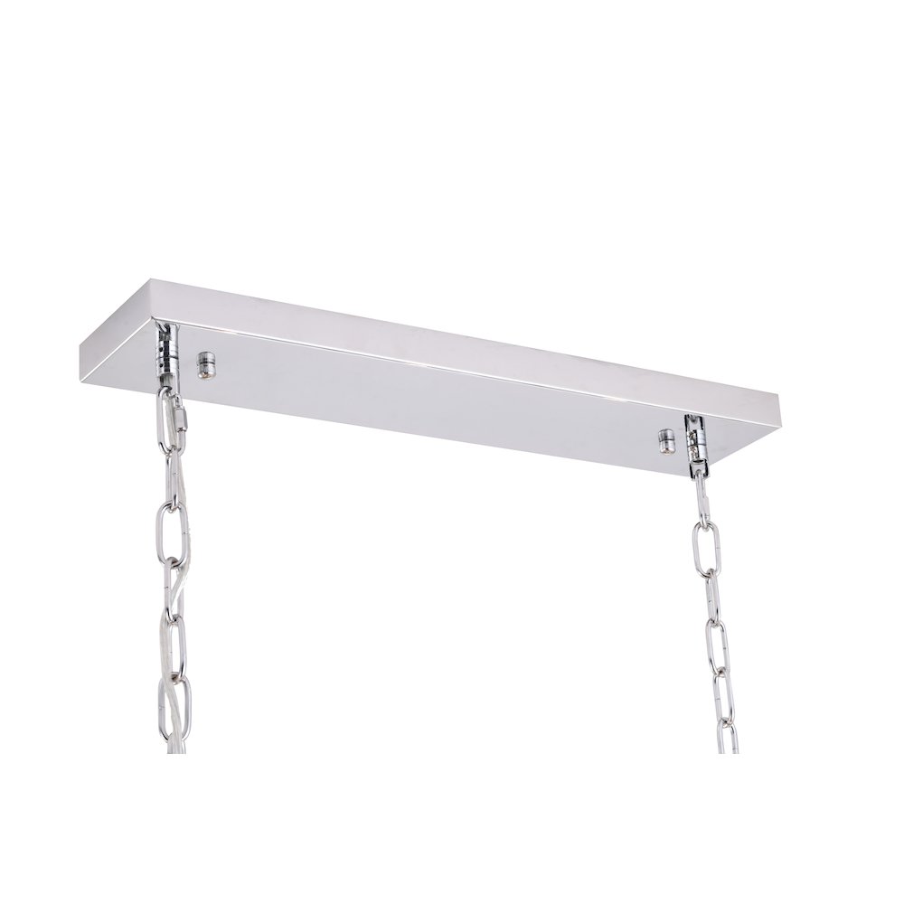 16-Light Chrome Metal Chandelier With Clear Crystal. Picture 5