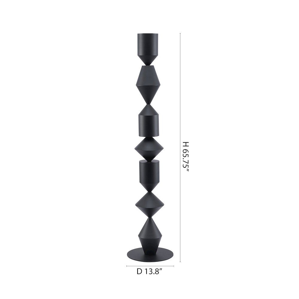 1-Light Black Iron Floor Lamp With A White Acrylic Shade. Picture 7