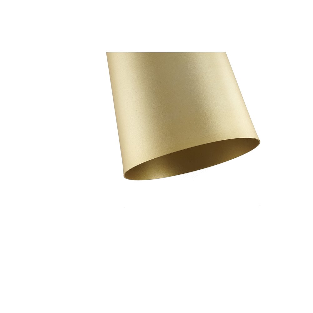 1-Light Black And Gold Aluminum Shade Pendant. Picture 3
