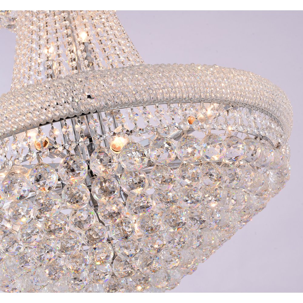 32-Light chrome Chandelier With Clear Crystals. Picture 4