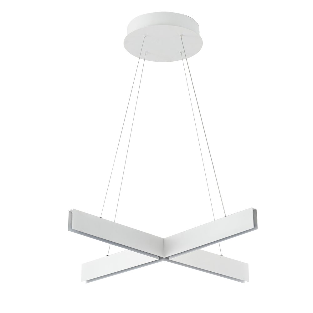 4-Light White LED Chandelier With Acrylic Diffusers. Picture 2