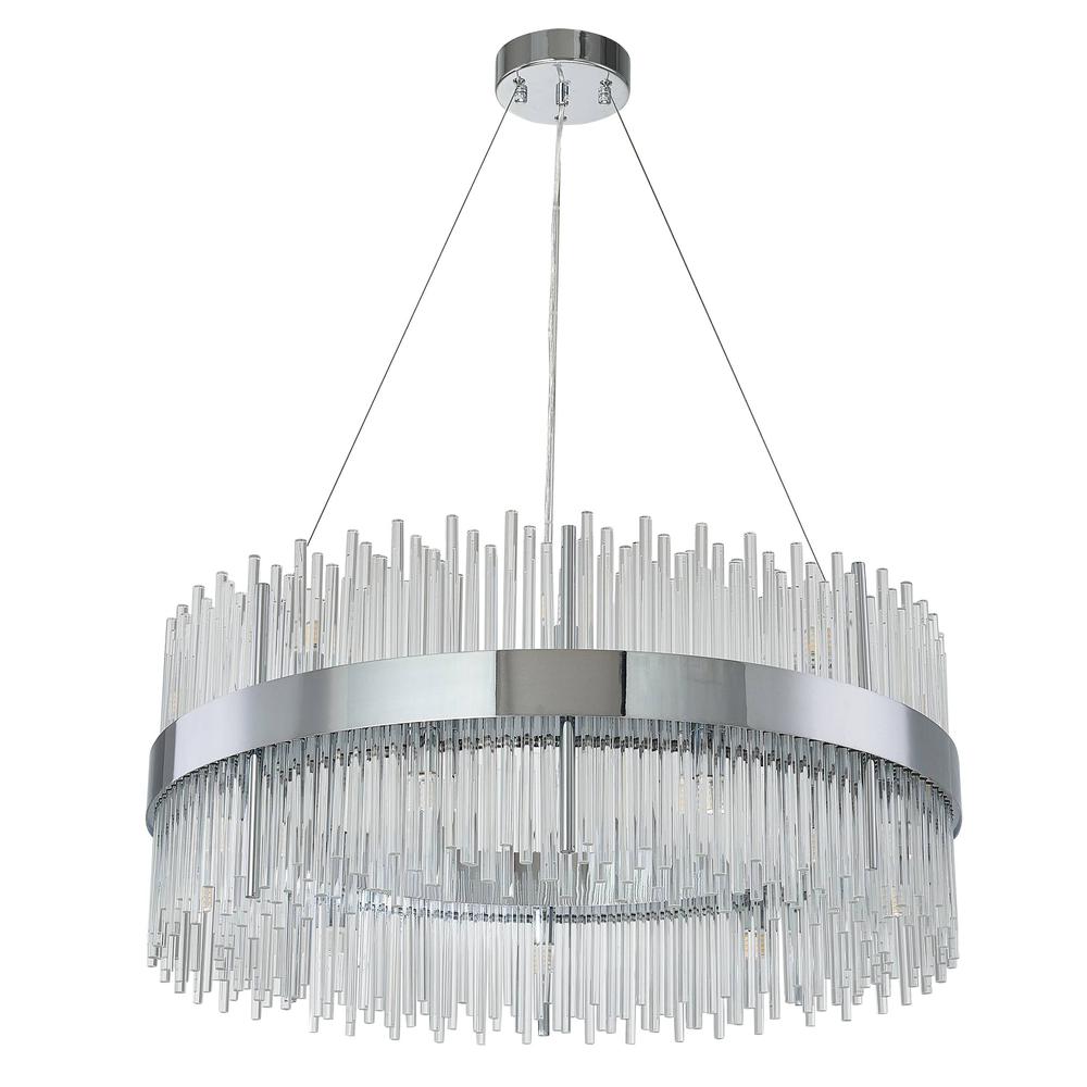 Chandelier Chrome Metal & Glass. Picture 2